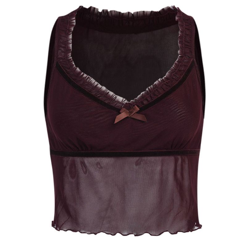 Tank top damski z kokardką-Bombardina.pl