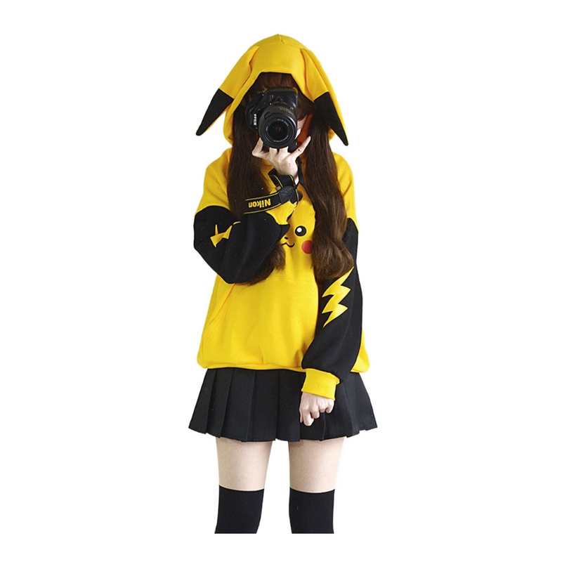 Nierozpinana bluza damska z uszami Pikachu-Bombardina.pl