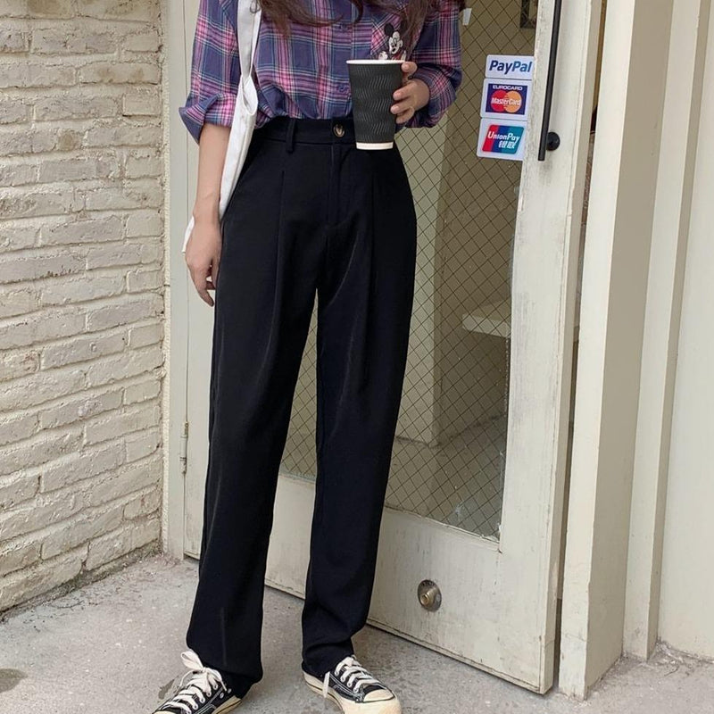 Chinosy damskie o luźnym kroju-Bombardina.pl