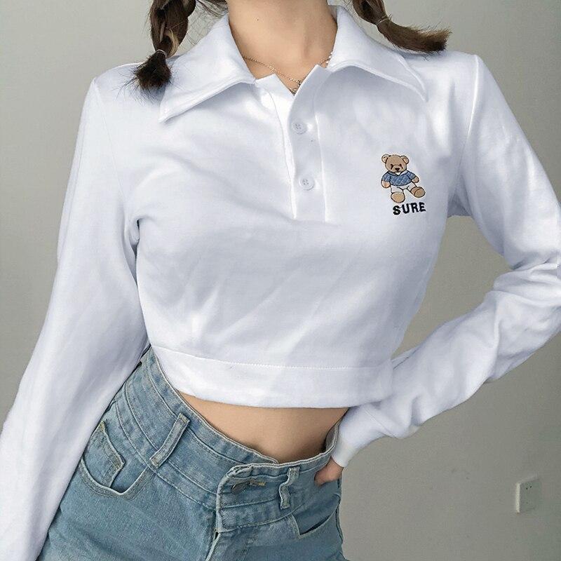 Damska koszulka polo z długim rękawem-Bombardina.pl