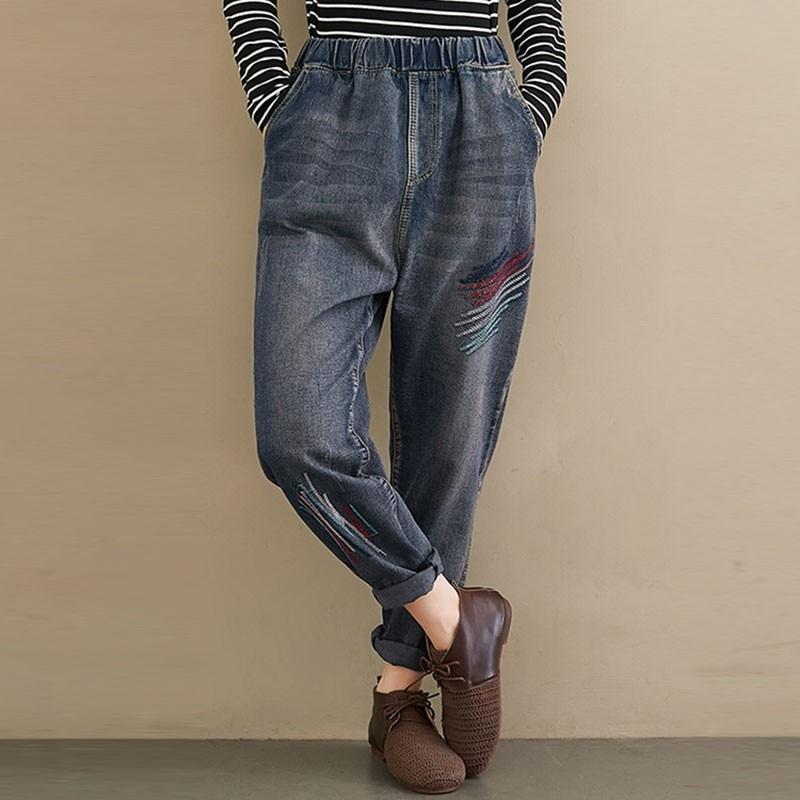 Jeansy damskie z gumką-Bombardina.pl