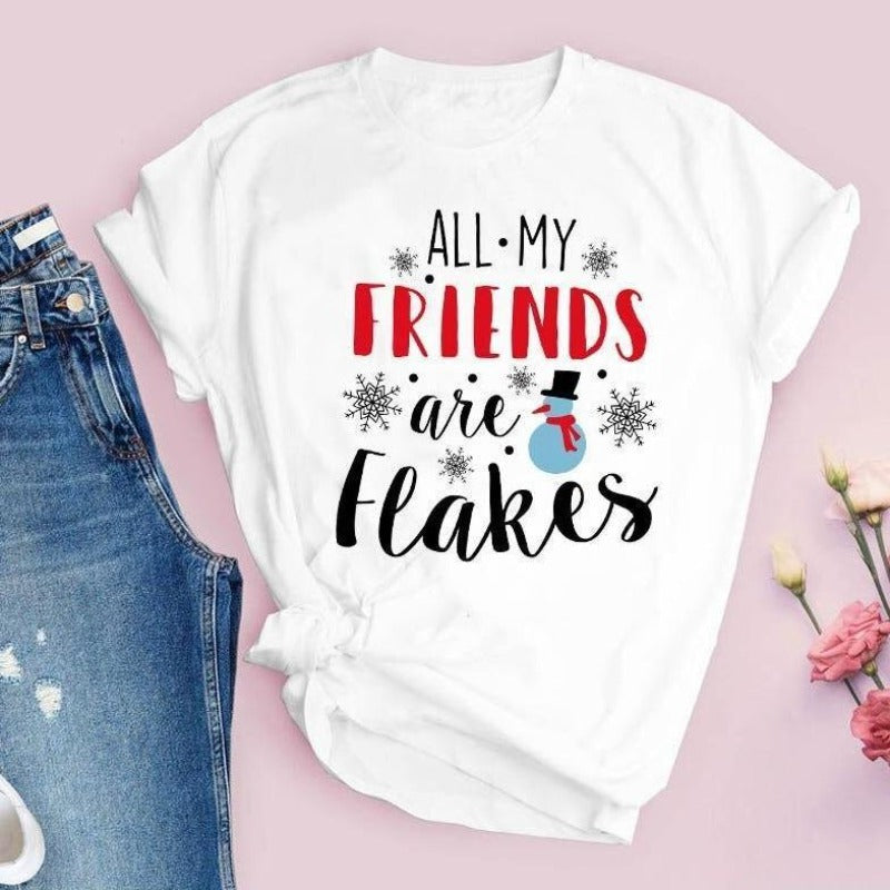Koszulka T-shirt damska ze świątecznym nadrukiem-Bombardina.pl