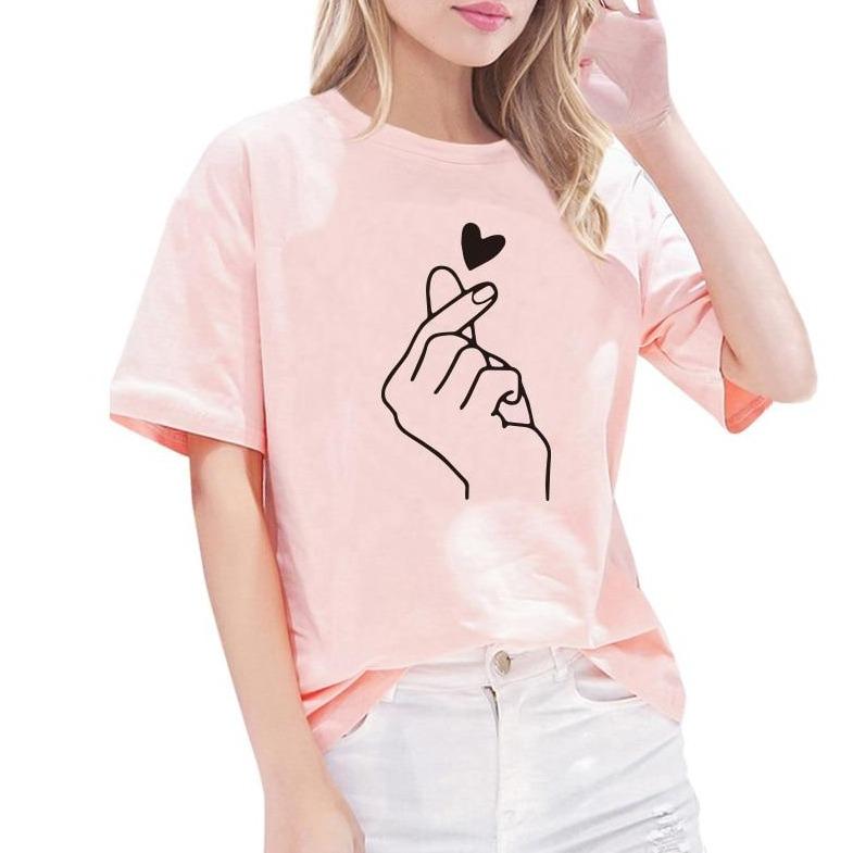 Koszulka T-shirt damska z motywem serca-Bombardina.pl