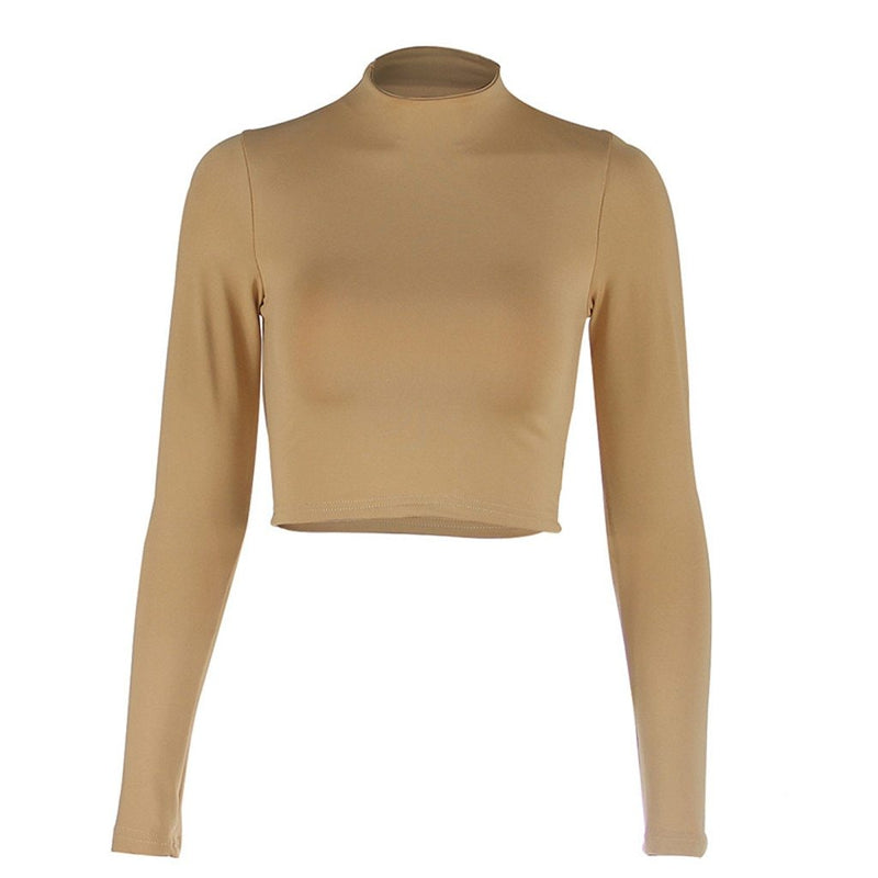 Koszulka z długim rękawem damska o krótkim kroju-Bombardina.pl