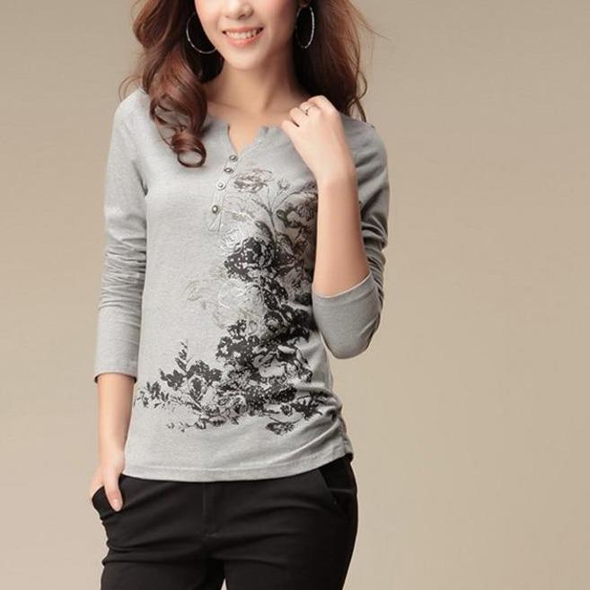 Koszulka z długim rękawem damska z nadrukiem-Bombardina.pl