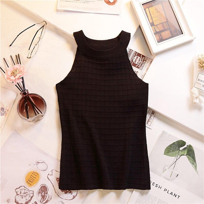 Tank top damski z przeszyciem w kratkę-Bombardina.pl