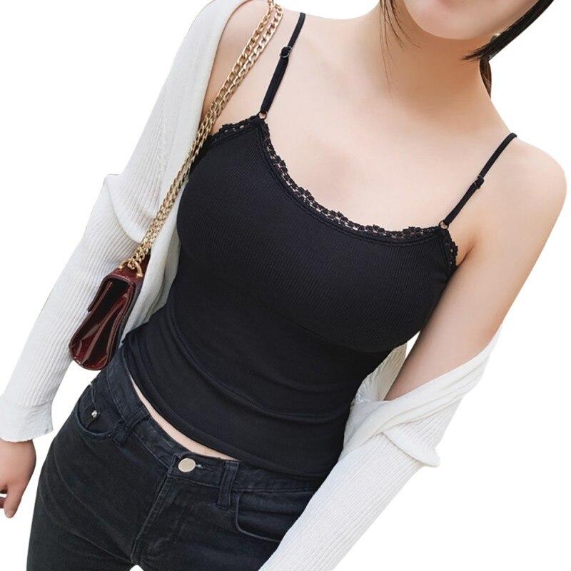 Tank top damski wykończony koronką-Bombardina.pl