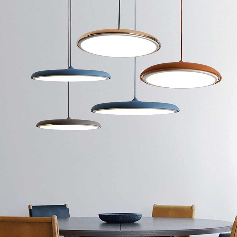 Nowoczesna lampa wisząca LED z ultracienkim kloszem