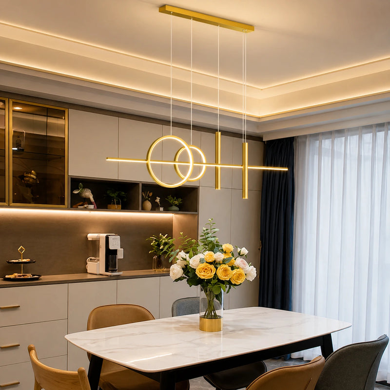 Nowoczesna lampa wisząca LED – geometryczny design