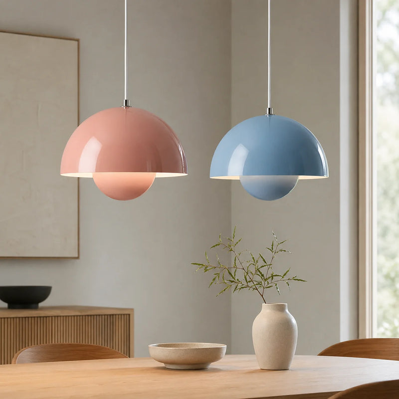 Lampa wisząca LED o półkulistym kształcie