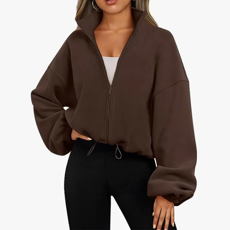 Luźna bluza damska z polaru – idealna na trening i jogging