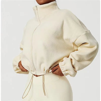 Luźna bluza damska z polaru – idealna na trening i jogging