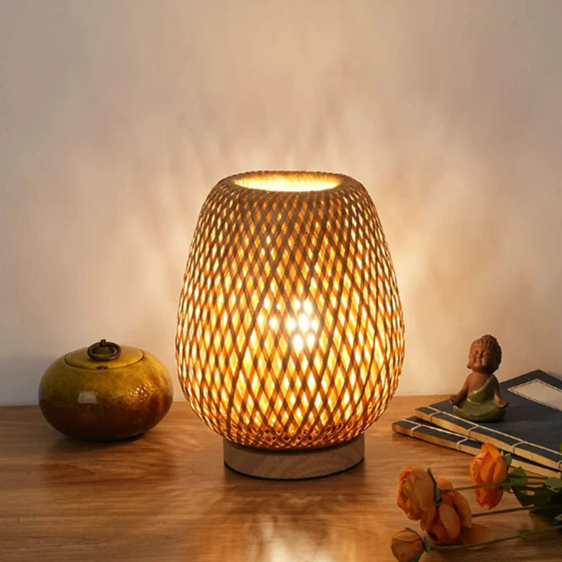 Bambusowa lampka nocna LED