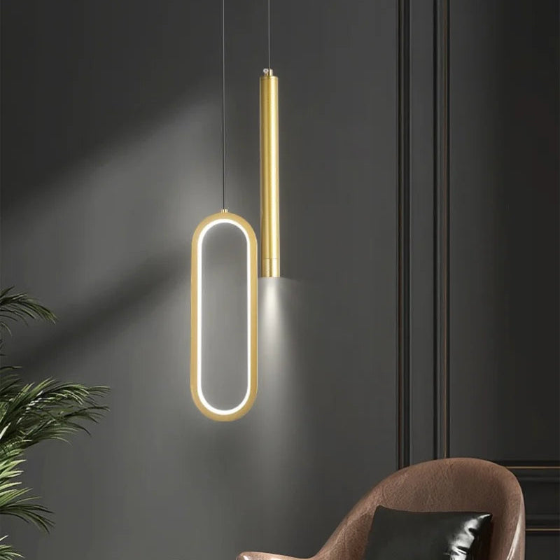 Nowoczesna lampa wisząca LED w geometrycznym stylu