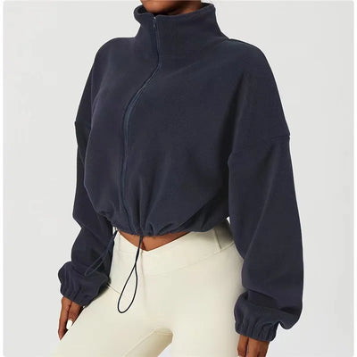Luźna bluza damska z polaru – idealna na trening i jogging