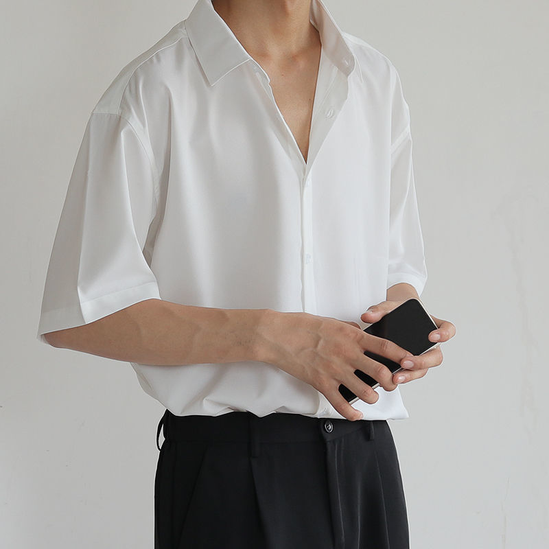 Koszula męska z krótkim rękawem o luźnym kroju