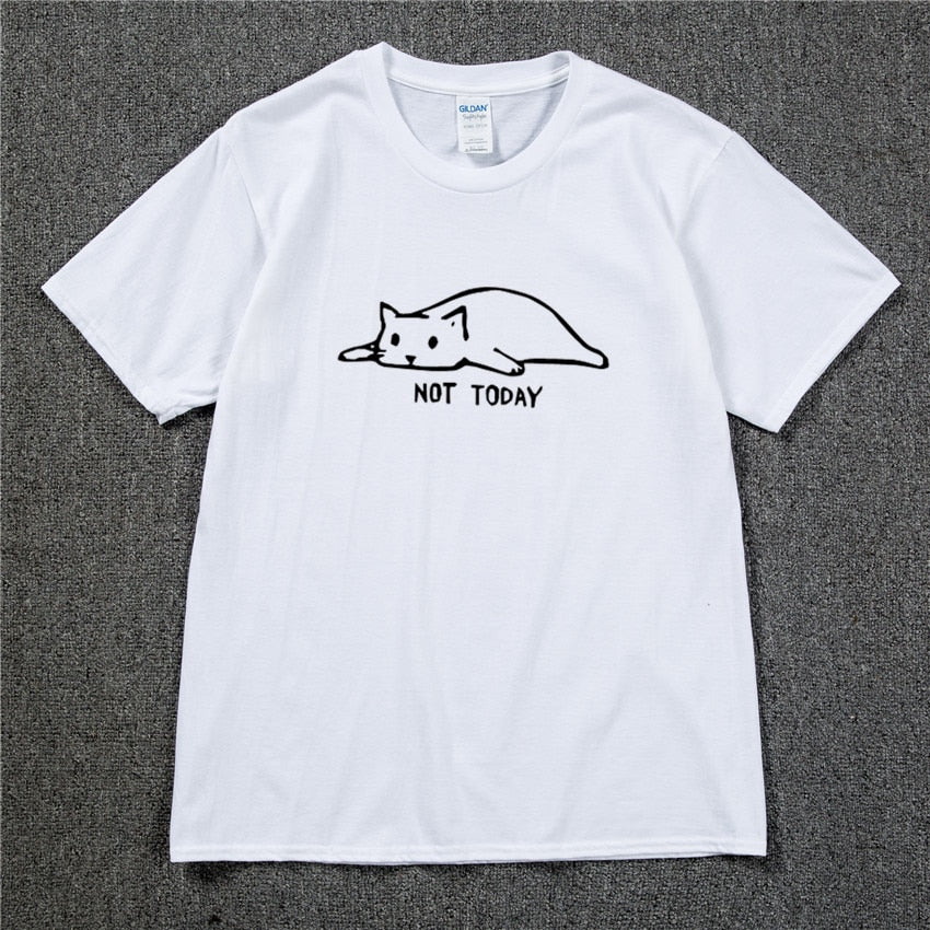 T-shirt męski z nadrukiem z motywem kotka