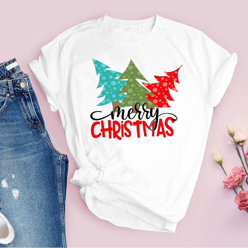 Koszulka T-shirt damska ze świątecznym nadrukiem-Bombardina.pl