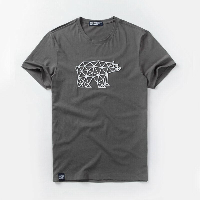 Męski T-shirt z geometrycznym nadrukiem