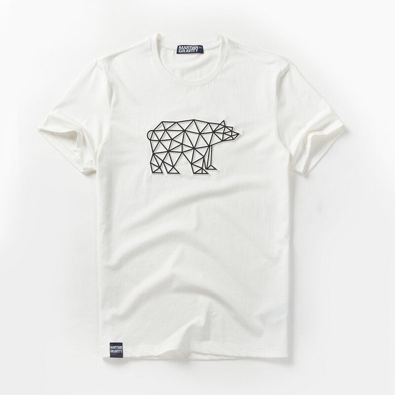 Męski T-shirt z geometrycznym nadrukiem
