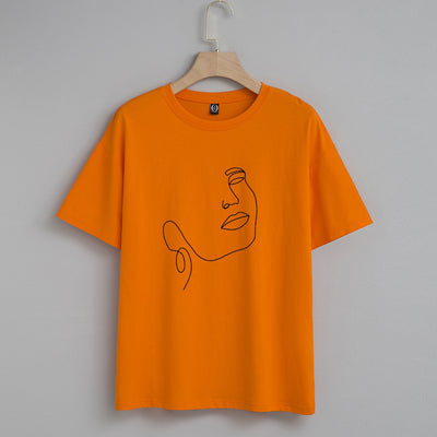 Damski T-shirt z minimalistycznym motywem