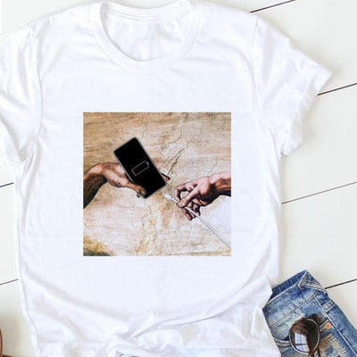 Koszulka T-shirt damska z motywem dłoni-Bombardina.pl