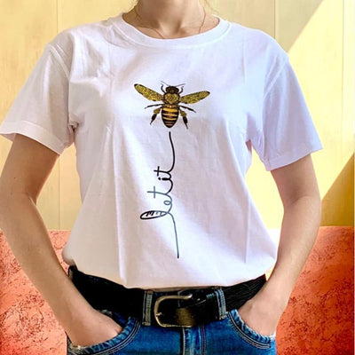 Koszulka T-shirt damska z motywem pszczoły-Bombardina.pl