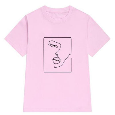 Koszulka T-shirt damska z minimalistycznym nadrukiem-Bombardina.pl