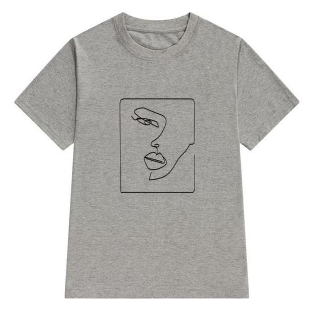 Koszulka T-shirt damska z minimalistycznym nadrukiem-Bombardina.pl